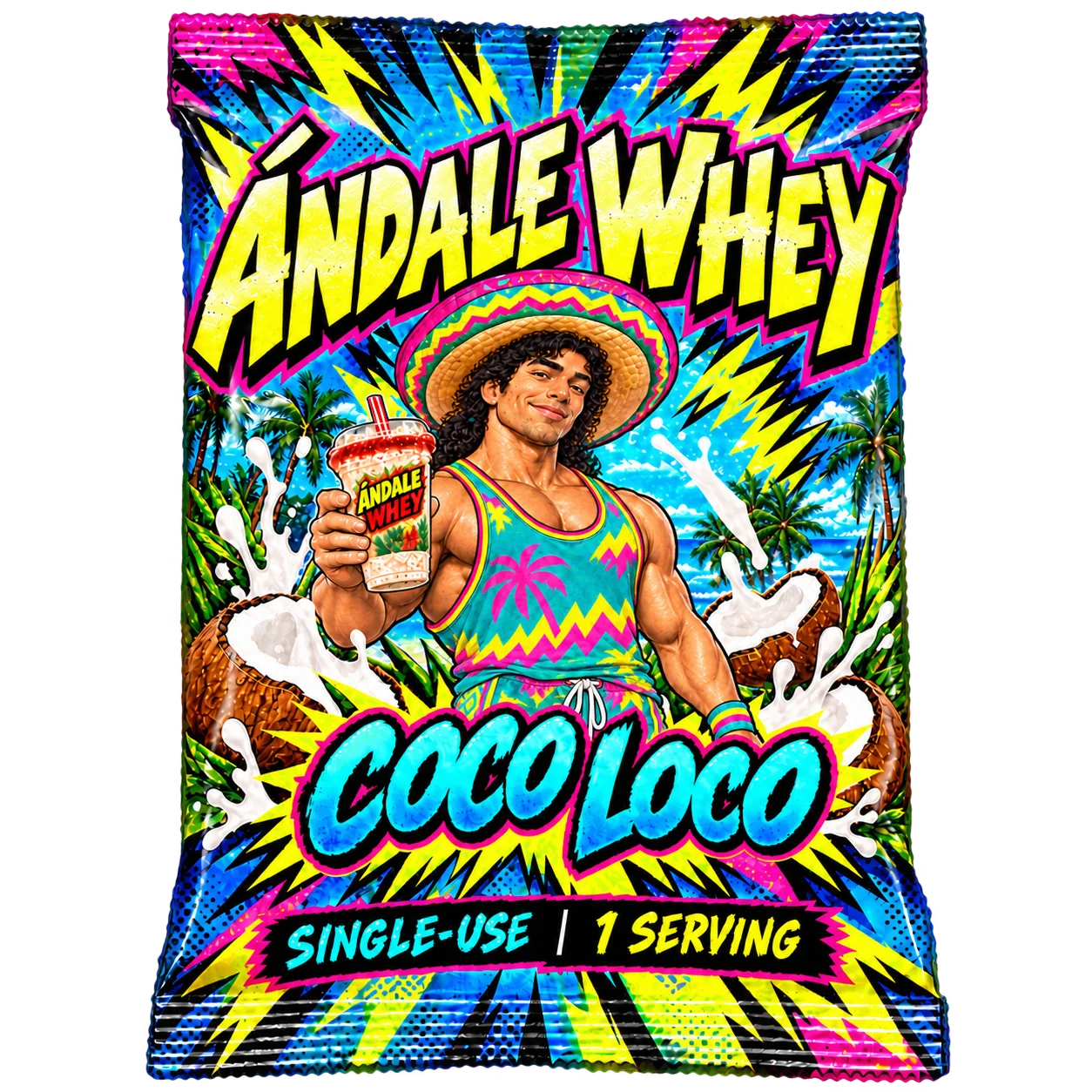 Ándale Whey Coco Loco packaging